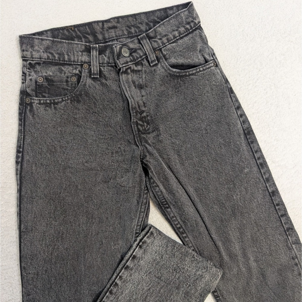 VTG Black Levi's 505 1972' Made‎ in USA Jeans W26" L32" Inch Straight Leg Black